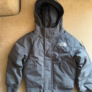 The North Face Kids Waterproof Down Grey Jacket